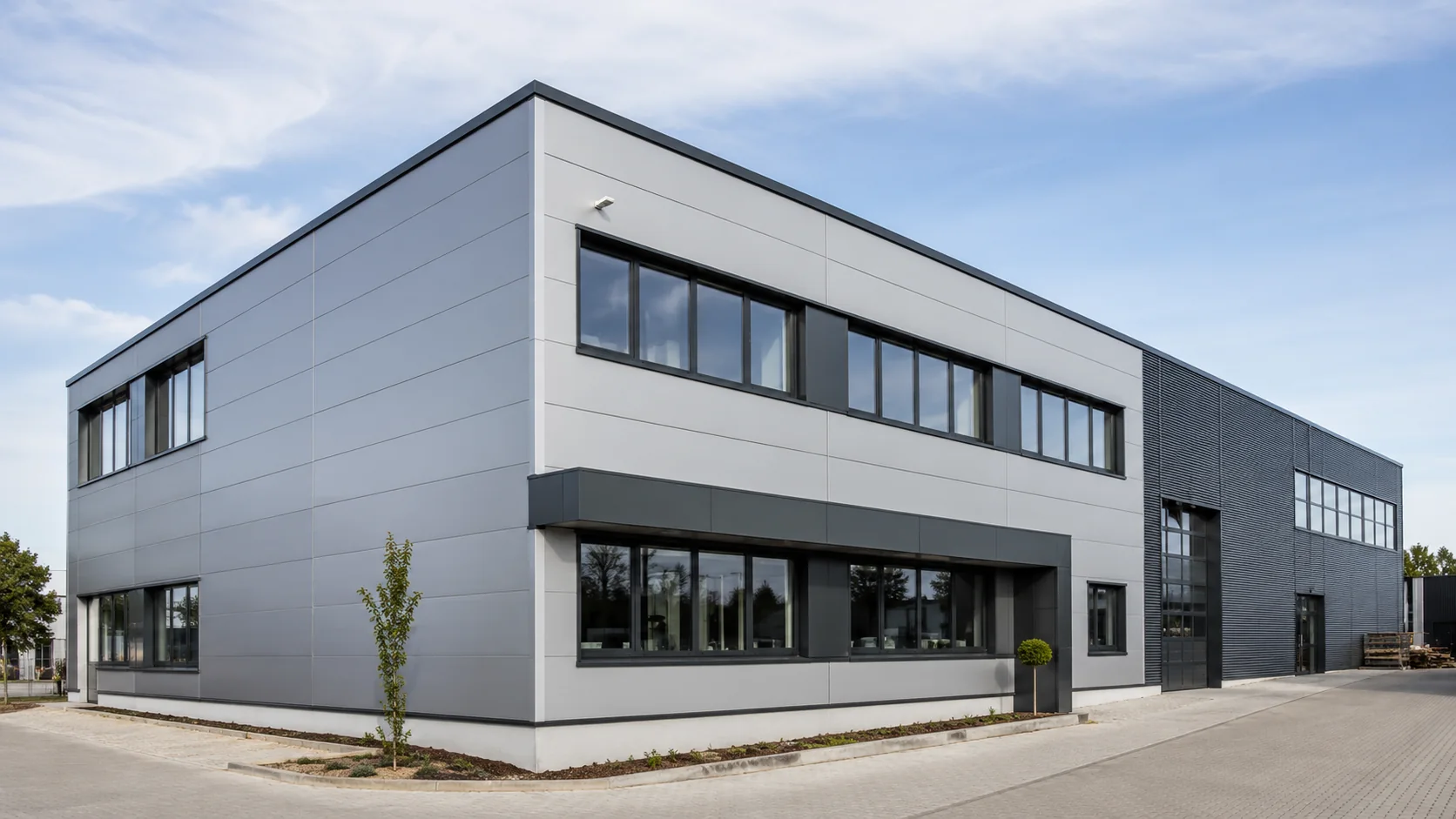 Moderne Industriefassade